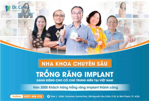 Dr Care - Implant Clinic: Nha khoa chuyên sâu trồng răng Implant với đội ngũ bác sĩ hàng đầu.