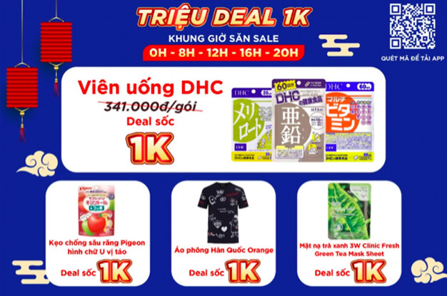 Sàn MTOM tung triệu deal 1K, nghìn đơn mỗi ngày chào đón Tết Quý Mão